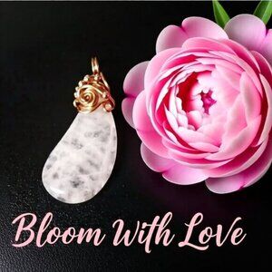 Wire Wrapped Rose Quartz Teardrop Pendant! Sexy + Opulent Copper Curlz & Swirls